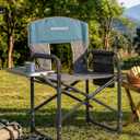 Heavy-Duty Director Camping Chair 2-Pack with Side Table, Blue