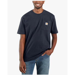 Carhartt Men's Loose Fit Heavyweight Short-Sleeve Pocket T-Shirt Navy 3XL