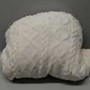 vctops 8 Pieces Geometric Jacquard Plush Recliner Sofa Covers Soft Fuzzy Fluffy 3 Seats Couch Cover Anti-Slip Sofa Slipcover Furniture Protector with Elastic Bottom for Kids Pet(Cream,3 Seat)