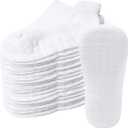 Baby Non Slip Ankle Socks with Grippers for 0 Months-10 Years Old Walking Socks (White)