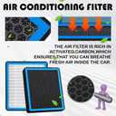 Cabin Air Filter, CF10285 Activated Carbon Air Filter for Toyota 4Runner Highlander RAV4 Camry Corolla Sequoia Sienna Avalon, HEPA Air Conditioner Cabin Filter to Adsorb PM2.5, Fresh Air