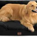 Bedsure XXL Orthopedic Dog Bed for Extra Large Dogs - Washable Giant Dog Cat Bed Waterproof, Comfort Dogs Couch Sofa with Washable Removable Cover, Pet Bed with Nonskid Bottom, Black, 52"