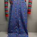 LOKETA Kids Boys Girls Chucky Costume Halloween Rainbow Stripe Jumpsuit Good Guys Doll Cosplay Overall (140(8-9Years)), M