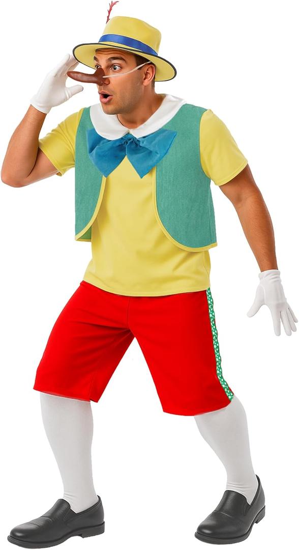 Fun Shack Mens Puppet Costume, Book Characters Costume Adult, Mens Halloween Puppet Costume, Halloween Costumes for Men (X-Large, Yellow)