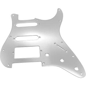 HSS Metal Matte Aluminum Strat Style Pickguard 11 Hole Anodized ST Pick Guard Scratch Plate for USA/Mexico ST/Strat (Silver)