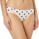 Maidenform Women's Barely There Bikini (6, Modern Dot Print/Sandshell, Paris Nude)