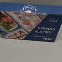 DELLING Large Serving Platter Set of 3, 16/14/12 Inch Porcelain Serving Trays for Party - White Ceramic Rectangular Platters for Entertaining, Appetizer Fruit Tray for Easter Bridal Shower Dinner