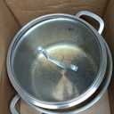 Calphalon Brushed 3-Ply Stainless Steel Cookware Set w/Turbo Heat Tech 6Qt Stock Pot with Lid, Induction, Oven Safe 450F, Brushed Stainless Silver