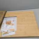 Utoplike Bamboo Cutting Board 20 x 20 inch, Large Wood Chopping Board for Kitchen, Meat, Vegetables, BBQ, Square Butcher Block with Juice Groove and handle, 1"Th