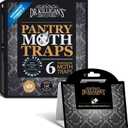 Dr. Killigan's Premium Double Potent Pantry Moth Traps with Pheromones Prime, Sticky Indian Meal Moth Traps for Kitchen, How to Get Rid of Moths in House (6 Pack, Black)