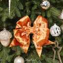 MAYREEL 4 Inch Cinnamon Crushed Velvet Ribbon Wired Extra Wide Burnt Orange Terracotta Christmas Ribbon for Autumn Fall Decorations Halloween Wreaths Tree Toppers Gift Wrapping 10 Yards