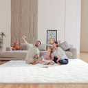 Mhyup Cream White 8x10 Area Rugs for Living Room Bedroom, Fluffy Large Rug Soft Shag Non-Slip Carpet for Kids Boys and Girls Room Dorm Home Decor (8ft x 10ft)