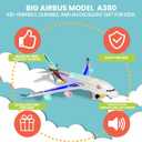 Kidsthrill Airplane Toy with Bump & Go, Flashing Lights & Sounds - For Boys & Girls Age 3-12