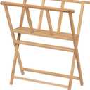 MEEDEN Folding Art Print Rack - Beechwood Art Storage Rack - Artist Storage and Display Rack for Canvas Art Prints Panels Posters Art Gallery Shows (Small)