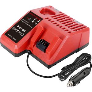 for M12 & for M18 Multi Voltage Car Charger for Milwaukee 12V-18V Lithium Ion Battery 48-59-1812 48-11-2420 48-11-1815 48-11-1840 48-11-1841 48-11-1850