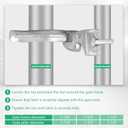 Chain Link Fence Gate Fork Latch - Commercial Heavy Duty - Malleable - Galvanized Gate Latch with Hole for Padlock (1-3/8" x 2-3/8" (2-1/2"))