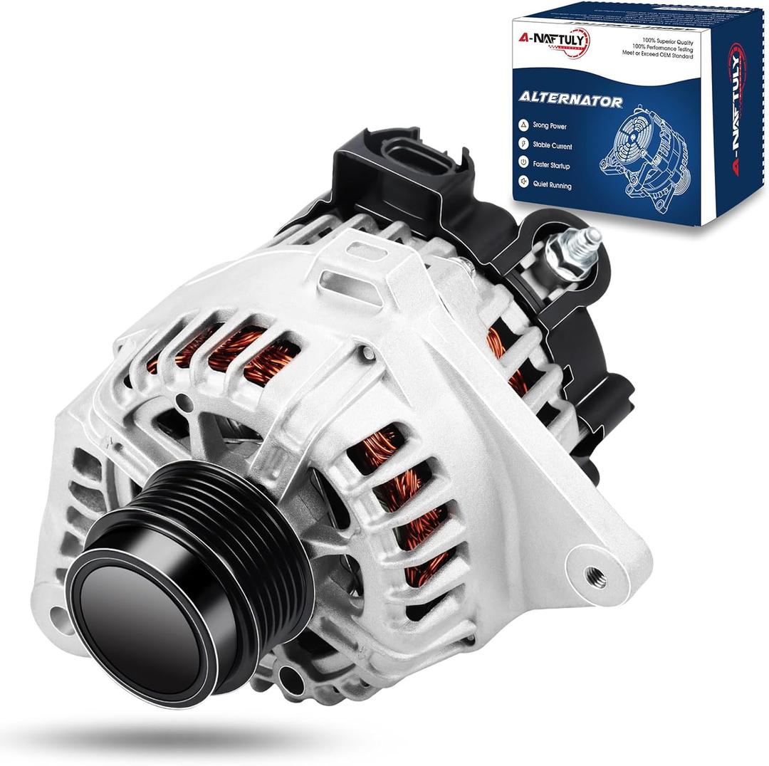 Alternator Fits for Hyundai Elantra 2011-2017, Elantra GT 2013-2017, Elantra Coupe 2013-2014, Kia Forte Koup 2014-2016, Soul 2012-13, High Output Alternator Replacement 400-40154, 373002E200