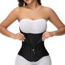 SHAPSHE Waist Trainer for Women Tummy Control Waist Cincher Corset Sport Workout Body Shaper Postpartum Belly Band Gym (Black, S)