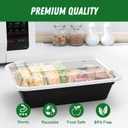 Dealusy 50 Pack (100-Piece) 38 oz Meal Prep Containers Reusable with Lids, Sturdy Leakproof & Food Safe, Microwave, Freezer, Dishwasher Safe Prep Containers, To Go Take Out Plastic Food Storage