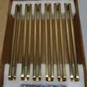 7-1/2 Inch(192mm) Hole Center Brushed Gold Zinc Alloy Solid Cabinet Pulls,Dresser Cabinet Handles Luxury Cabinet Pull Hardware for Bedroom, Kitchen 6 Pack 7600