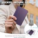TUCCH for Magsafe Wallet with 6 Card Holders, RFID Blocking [Clear ID Window] PU Leather Men Women Folio Magnetic Phone Wallet for iPhone 17/16/15/14/13/12/Plus/Air/Pro/Pro Max Series, Dark Purple
