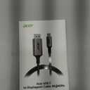 acer USB C to DisplayPort Cable 6.6 FT (4K@60HZ 2K@165Hz), Type-C to DisplayPort Cord (Sturdy Aluminum, Plug & Play) Thunderbolt 3/4/5 Compatible with MacBook Pro/Air, iPhone 16 Pro/Max, XPS, Surface