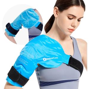 RelaxCoo Shoulder Ice Pack Rotator Cuff Cold Therapy, Reusable Gel Ice Wrap for Shoulder Injuries & Pain Relief, Bursitis, Tendonitis, Swelling, Recovery for Man and Women