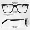 Smart Glasses, Photochromic Anti Blue Light Bluetooth Sunglasses, UV400 Protection, Open-Ear Audio, Hands-Free Calls, Voice Assistant, Wireless Eyewear for Men Women