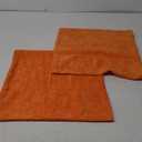 MIULEE Fall Pack of 2 Bright Orange Throw Pillow Covers 16x16 Inch Soft Chenille Pillow Covers for Sofa Living Room Couch Solid Dyed Cases