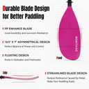 Kayak Paddles with Alloy Shaft and PP Blade, Floating Kayaking Oars, Size: 210-230 cm/82-90"