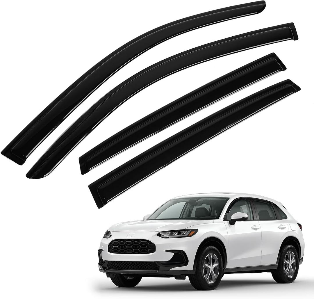 HRV Rain Guard - Window Visors for Honda HR-V HRV 2023-2025 2026, Out-Channel Side Window Rain Guards for HR-V Accessories, 4PCS, Black, Car Accessories