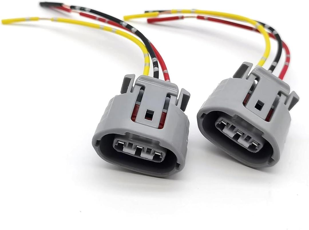 2 PCS 3 Wires Alternator Regulator Harness, Lead Wire Alternator Pigtail, 3 Wires Regulator Plug Replacement, Compatible with Lexus, Nissan, Subaru, Saab, Suzuki, Jaguar, Mitsubishi (Gray)