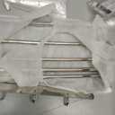 24" Double Towel Rack with 7 Hooks, Bathroom 90° Foldable Towel Bar.Silver