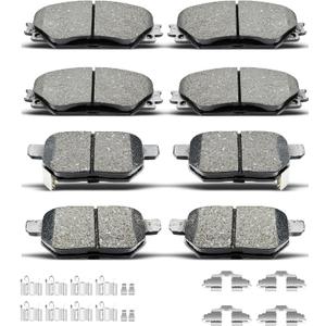 D1210 D1354 8pcs Ceramic Front Rear Brake Pads Set With Clips Fit For 2009-2010 Pontiac Vibe,For 2008-2015 Scion xB,For 2009-2019 Toyota Corolla,For 2009-2014 Toyota Matrix