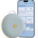 White Noise Machine for Baby Sleep, Portable Sound Machine with Personal Voice Recording & Night Light, Rechargeable Battery for Travel, 12 Soothing Sounds & App Library, Toddler Travel Essentials