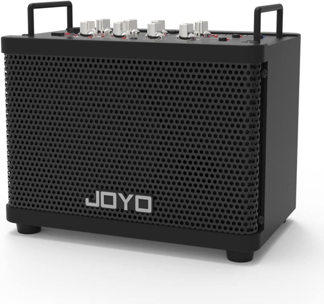 JOYO 15W Portable Guitar Amp Combo | 9 Preamp Models + Looper, Drum Machine, Modulation, Delay & Reverb | Rechargeable Battery | Digital Modeling | for Practice, Solo & Small Gigs (DC-15S) (Black)