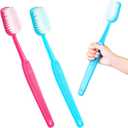 Ireer 2 Pieces Giant Toothbrush Prop Large Toothbrushes Big Brush Oversized Gag Novelty for Summer Halloween Costume Take Picture Comedy Party Favors Pet Grooming Brush(Blue, Pink)
