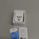 Universal Travel Adapter, International Travel Plug Adapter with 2 USB-C(PD 20W)  1 USB-A Ports, All in One Portable Adaptor, for USA, UK, EU, AU  224+ Countries (White) US