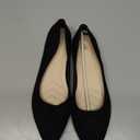 HEAWISH Women’s Black Flats Shoes Comfortable Suede Pointed Toe Slip On Casual Ballet Flats Dress Shoes Nude Flats Size 9