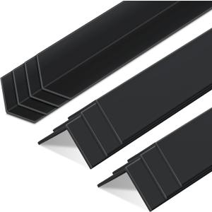 Sasylvia 10 Pcs 1/2 x 48 Inches Wall Corner Protector Guards, Avoid Scratching Scuffs, Black Vinyl Corner Trim Molding, Easy Install & Cleaning for Door Countertop Furniture Cabinet Protection