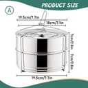 Stackable Stainless Steel Pot Inserts, 6QT 2-Tier Steamer Set with Handles for Instant Pot & Pressure Cookers, Multi-Use Cookware for Pot-in-Pot Cooking, Steaming, Serving