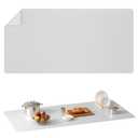 YOFUGA Silicone Mats for Kitchen Counter 47.2"x23.6"x0.08”, Largest Heat Resistant Mats for Countertop, Kitchen Island Silicone Protector Placemats Nonslip Extra Large Counter Mat (Translucent)