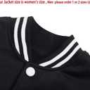 babyhealthy Women's Men's Varsity Baseball Jacket Casual Letterman Bomber Jacket Windbreaker Lightweight Jacket Coat (Green, L)