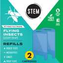 STEM Flying Insect Light Trap Refill Cartridges, Indoor Fruit Fly Trap, Insecticide-Free Pest Control for Home, Attracts and Traps Insects, Official STEM Refills - 2 Count