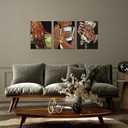 AXKXA 3 Pcs African American women canvas wall art prints fashion women vintage luxury glamour poster modern picture wall decoration painting for living room bedroom gallery 12x16 in unframed (Black Finger)