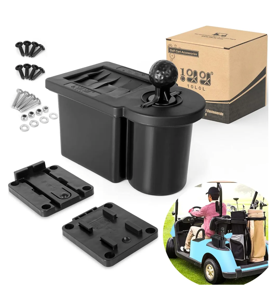 10L0L Golf Cart Ball Washer and Club Cleaner Kit, Detachable Golf Club Head and Ball Washer Golf Cleaner for EZGO Club Car Yamaha