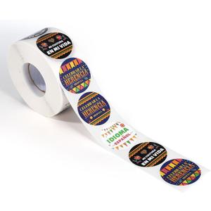 3 x 1000pcs Hispanic Heritage Month Stickers, Hispanic Countries Flag Patterns Stickers Latino in Spanish for Month Celebrating