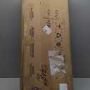 Shoe Bench Entryway Bamboo 2-Tier Shoe Rack with Cushion Padded Seat Shoe Bench Organizer Stable for Hallway, Living Room, Bedroom(31.5 * 11.4 * 16.5IN, Black-Gray)