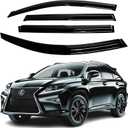Fit for: Lexus RX350 RX450h 2010 2011 2012 2013 2014 2015-2mm Thick Tape-On Premium Wind Deflectors for Front and Rear Windows, Durable & Sleek Design, Set of 4