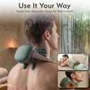 Neck Massager with Heat for Pain Relief Shoulder & Neck Massager with Hands, Simulated Human Hand Massager, Deep Tissue Shiatsu, Cordless Portable Neck Massager with Adjustable Strap